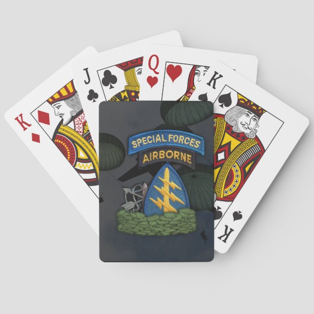 army special forces vets veterans poker Cards (Back)