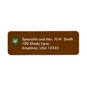 Army Specialist Address Label