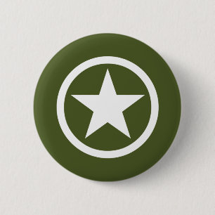 Army Star 6 Cm Round Badge