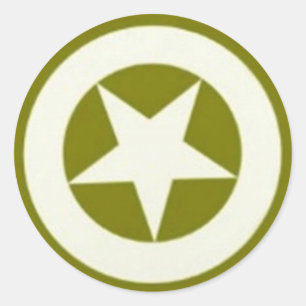 Army Star Classic Round Sticker