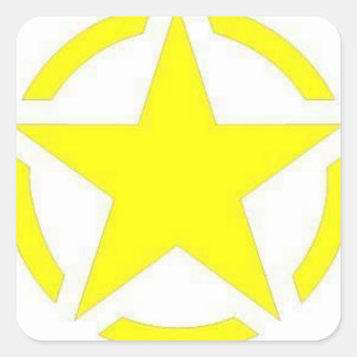 army star square sticker