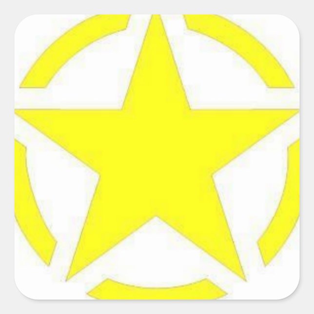 army star square sticker (Front)