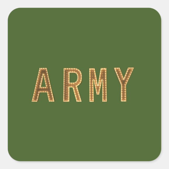 Army Strength Square Sticker (Front)