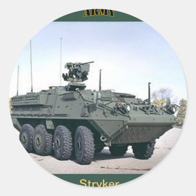 Army Stryker Armoured Personnel Carrier Sticker (Front)