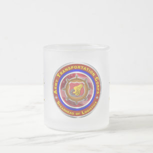 Army Transportation Corps “Spearhead of Logistics” Frosted Glass Coffee Mug