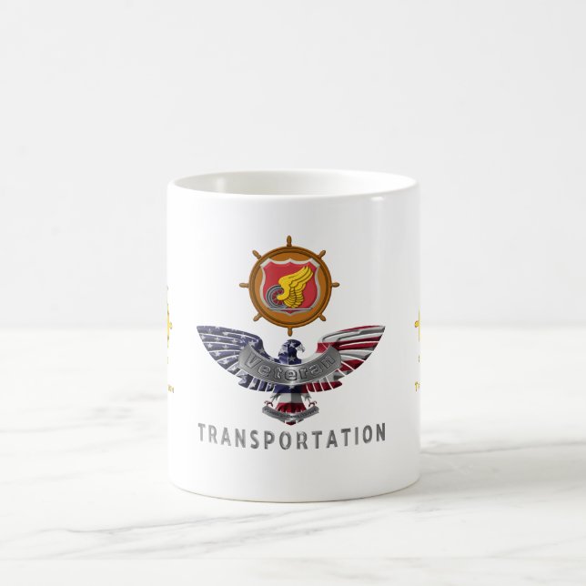 Army Transportation Corps Veteran Customised Eagle Coffee Mug (Center)