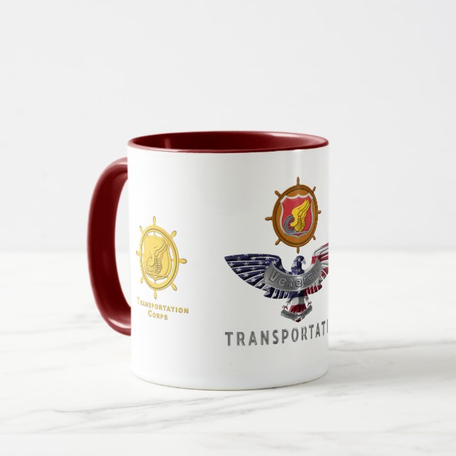 Army Transportation Corps Veteran Customised Eagle Mug (Front Left)