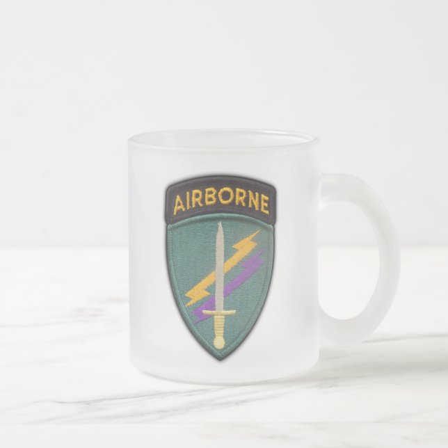 Army USACAPOC(A)  Psychological Operations Command Frosted Glass Coffee Mug (Right)