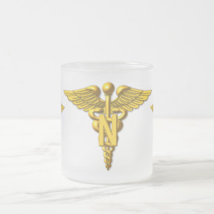 Army Veteran Army Nurse Corps Frosted Glass Coffee Mug