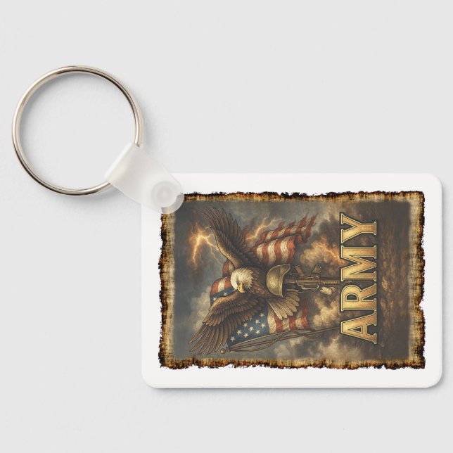 Army Veteran Key Ring (Back)