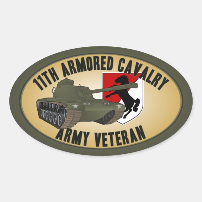 Army Veteran - M-48 Oval Sticker (Front)