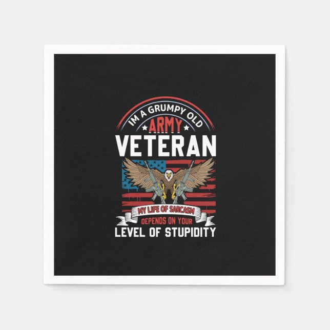 army veteran napkin (Front)