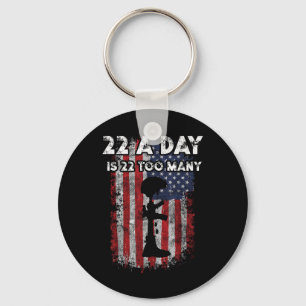 Army Veteran Suicide Awareness 22 A Day Is 22 Too Key Ring