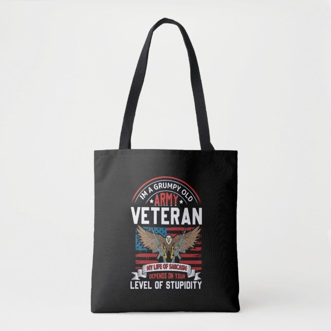 army veteran tote bag (Front)