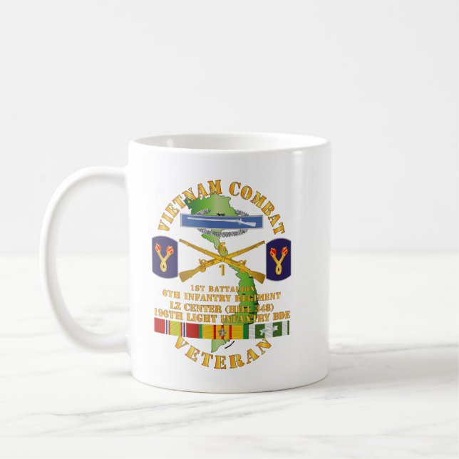 Army - Vietnam Combat Veteran w 1st Bn 2 Coffee Mug (Left)