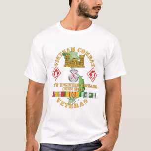 Army - Vietnam Combat Veteran w 20th Engineer Bri T-Shirt