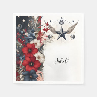 Army War Marine Tactical Military Bridal Shower Napkin