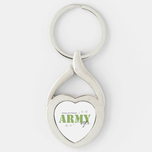 Army Wife - Always and Forever Key Ring (Front)