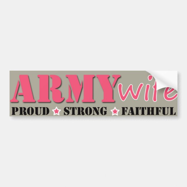 Army Wife Bumper Sticker (Front)