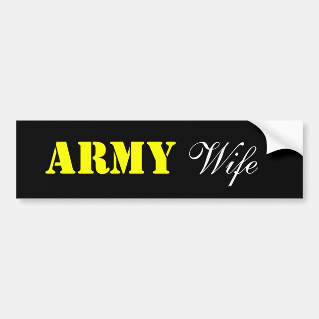 ARMY, Wife Bumper Sticker (Front)