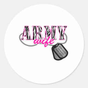 Army Wife Classic Round Sticker