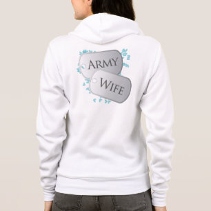 Army Wife Dog Tags Hoodie