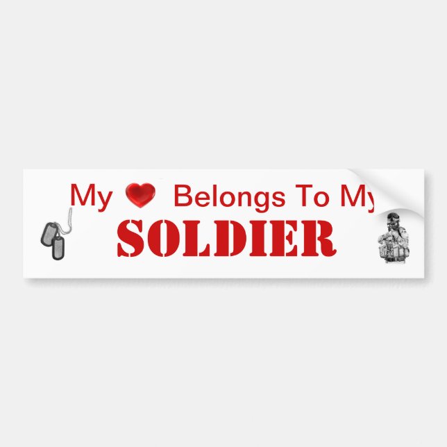 Army Wife or Army Girlfriend Bumper Sticker (Front)
