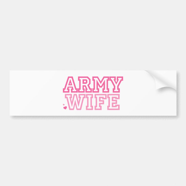 Army Wife (pink) Bumper Sticker (Front)