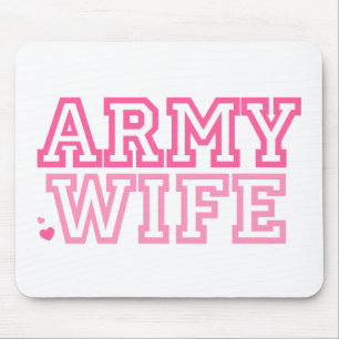 Army Wife (pink) Mouse Mat