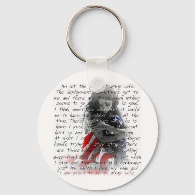 army wife poem key ring (Front)