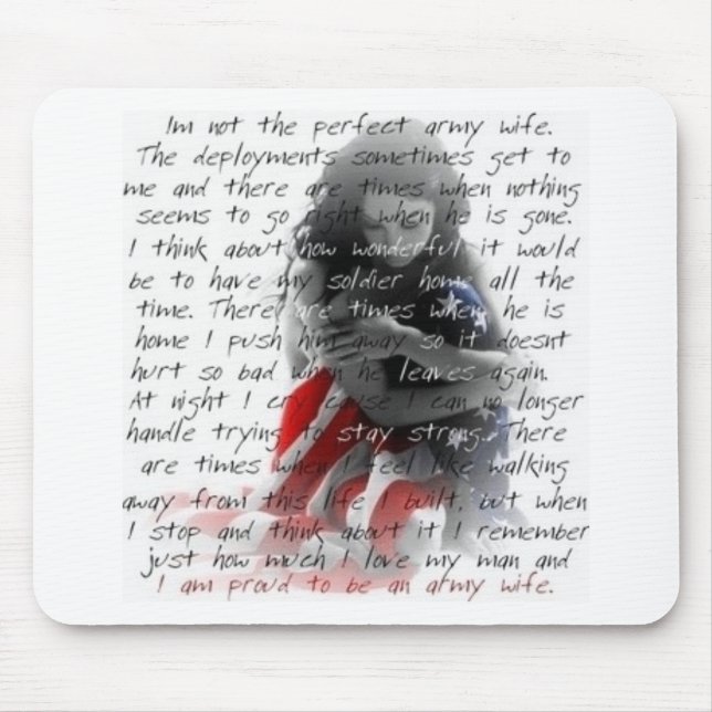 army wife poem mouse mat (Front)
