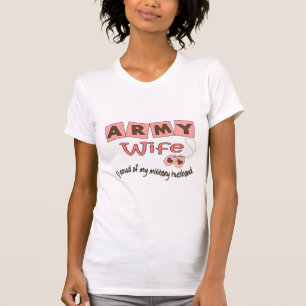 Army Wife "Proud of My Military Husband" T-Shirt