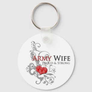 Army Wife - Proud & Strong Keychain