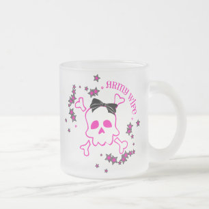 Army Wife Skull with bow Mug