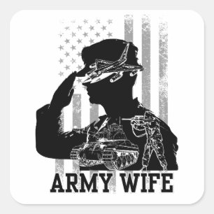 Army Wife Square Sticker