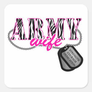 Army Wife Square Sticker