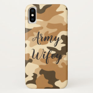 Army Wifey Desert Beige Camo iPhone Case