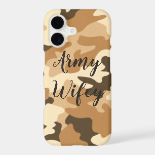 Army Wifey Desert Beige Camo iPhone Case