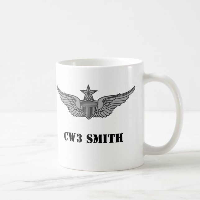 ArmySrAvnBadge, 3rd MI Battalion, CW3 SMITH Coffee Mug (Right)