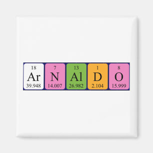 Arnaldo periodic table name magnet