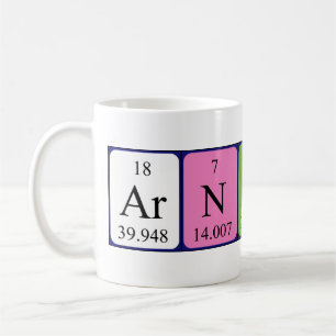 Arnaldo periodic table name mug