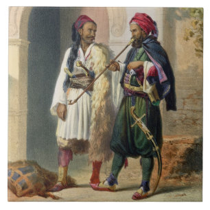 Arnaout and Osmanli Soldiers in Alexandria, illust Tile