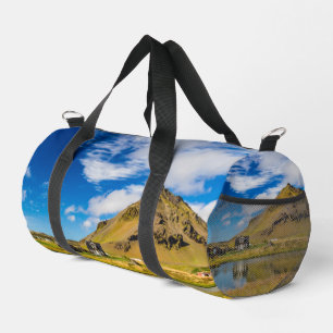 Arnarstapi Amtmansshus And Mount Stapafell, Icelan Duffle Bag