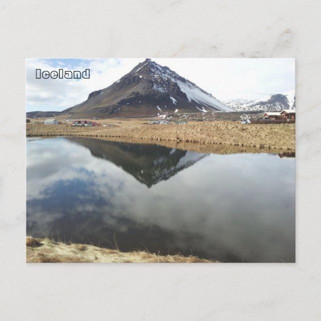 Arnarstapi and Mt. Stapafell, Iceland Postcard (Front)