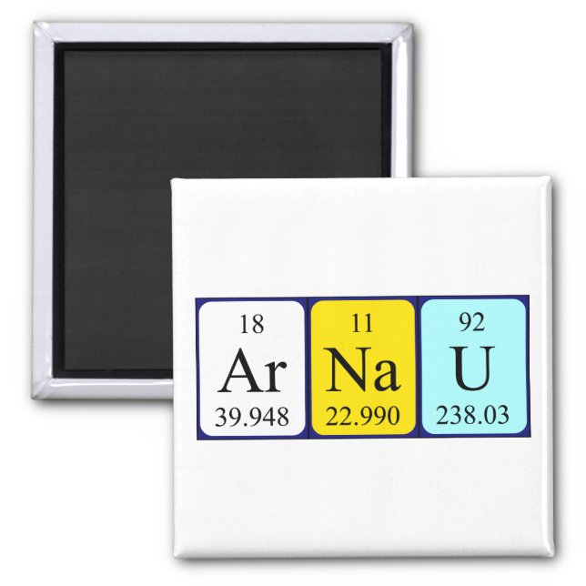 Arnau periodic table name magnet (Front)