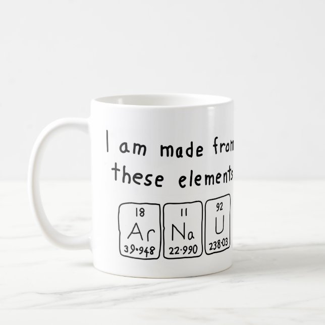 Arnau periodic table name mug (Left)