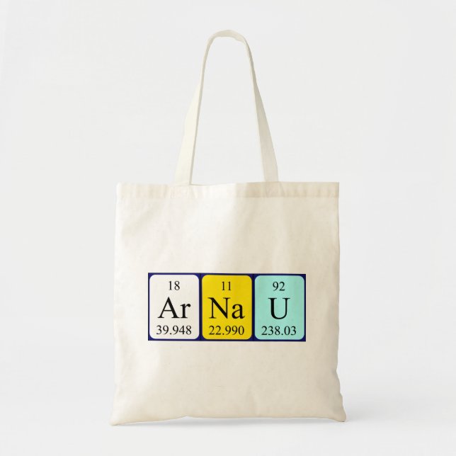 Arnau periodic table name tote bag (Front)