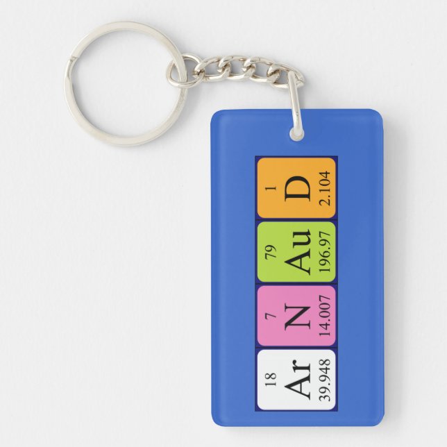 Arnaud periodic table name keyring (Front)