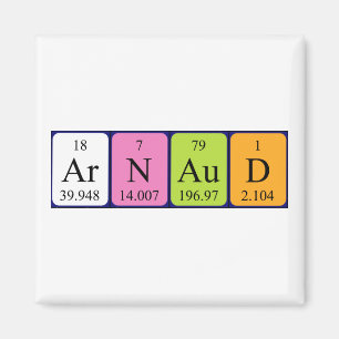 Arnaud periodic table name magnet