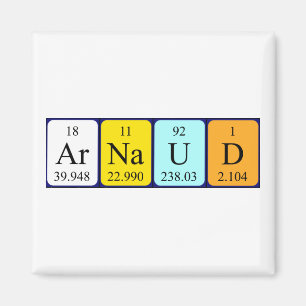 Arnaud periodic table name magnet